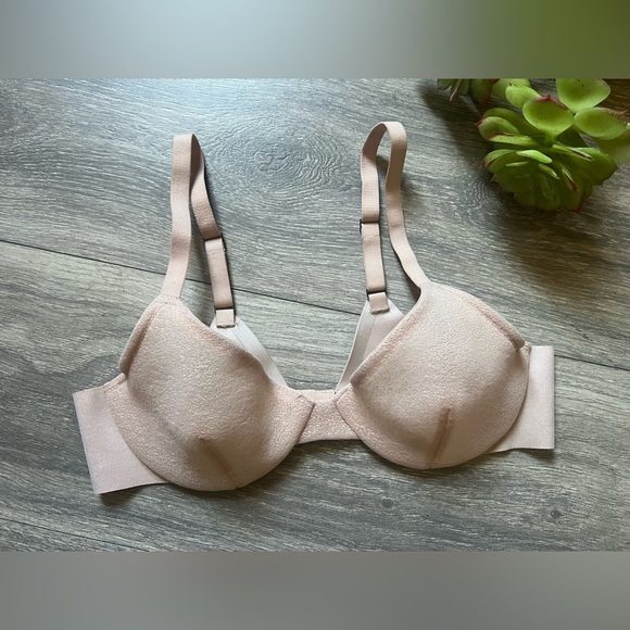 Spanx Sheerex Fit to You Textured Bra in Champagne Beige. Size S A - C NWOT! - Picture 4 of 11